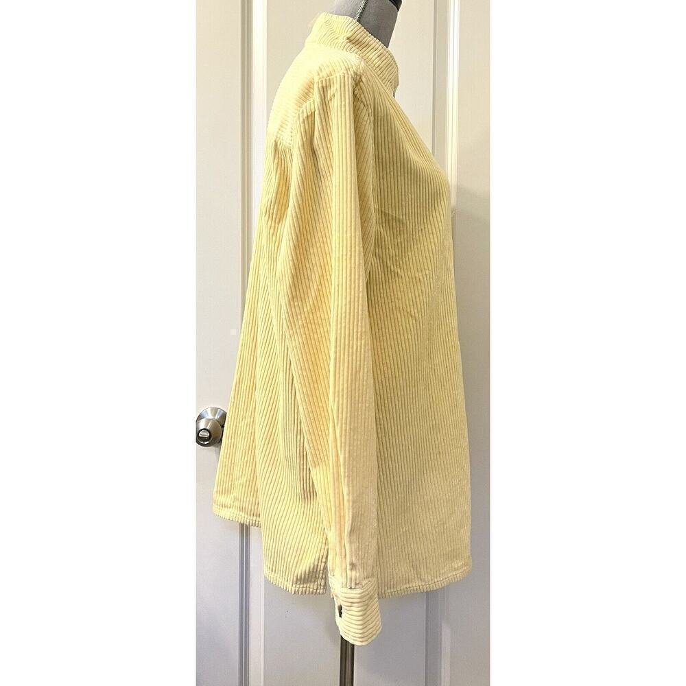 Chadwicks Women’s High Neck Corduroy Shacket Jacket L LS Button Up Cottage - Picture 6 of 8